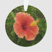 Orange Hibiskus Blume Tropenflora Ornament (Vorderseite)