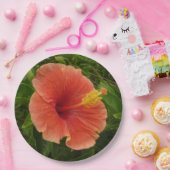 Orange Hibiskus Blume Tropenflora Pappteller (Party)