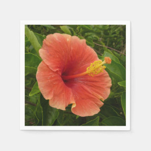 Orange Hibiskus Blume Tropenflora Serviette