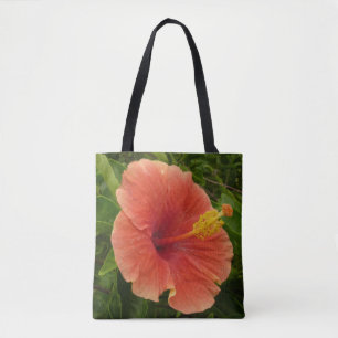 Orange Hibiskus Blume Tropenflora Tasche