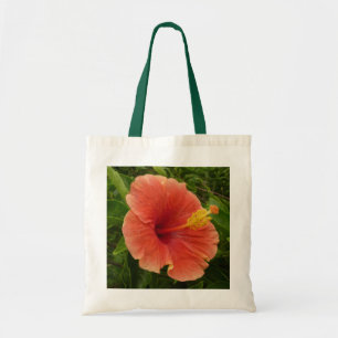 Orange Hibiskus Blume Tropenflora Tragetasche