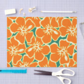 Orange Hibiskus Blume Tropical Hawaiian Luau Seidenpapier (Handwerk)