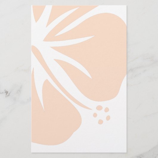 Orange Hibiskus Briefpapier (Vorderseite)