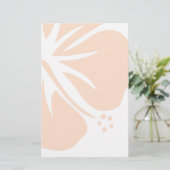 Orange Hibiskus Briefpapier (Stehend Vorderseite)