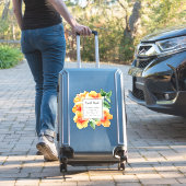 Orange Hibiskus Business Card Vinyl Car Sticker (Koffer Insitu)