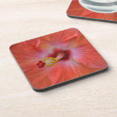 Orange Hibiskus Cork Untersetzer (Linke Seite)