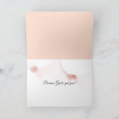 Orange Hibiskus Denken Sie an Sie Karte (Innenseite)