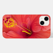 Orange Hibiskus Foto mit Elegant Initialskript Case-Mate iPhone Hülle (Rückseite (Horizontal))