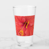 Orange Hibiskus Foto mit Extravagantem Initialskri Glas (Vorderseite)