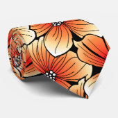 Orange Hibiskus Krawatte (Gerollt)