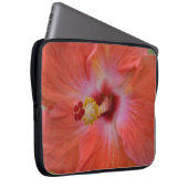 Orange Hibiskus Laptop Sleeve (Vorne Rechts)