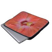 Orange Hibiskus Laptop Sleeve (Vorne Knopf)