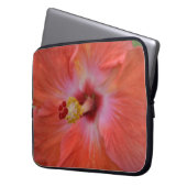 Orange Hibiskus Laptop Sleeve (Vorderseite Links)
