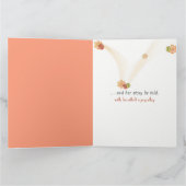 Orange Hibiskus mit Name Beileid Karte (Innenseite)