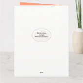 Orange Hibiskus mit Name Beileid Karte (Rückseite)