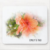 Orange Hibiskus Mousepad (Vorne)