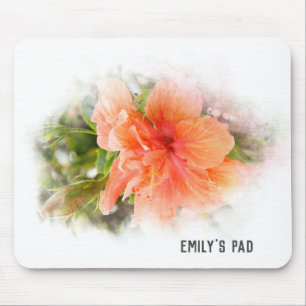 Orange Hibiskus Mousepad