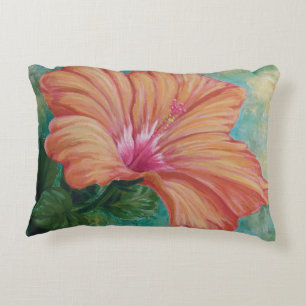 Orange Hibiskus Pillow Dekokissen