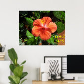 Orange Hibiskus Poster (Heimbüro)