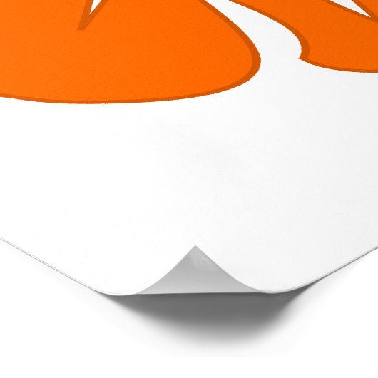 Orange Hibiskus Poster (Ecke)