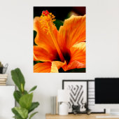 Orange Hibiskus Poster (Heimbüro)