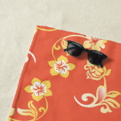 Orange Hibiskus Print Beach Handtuch (Beispiel)