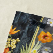 Orange Hibiskus Retro Aloha Shirt Badetuch (Beispiel)