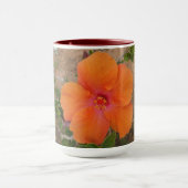 Orange Hibiskus Tasse - wählen Sie Stil & Farbe (Zentrum)