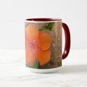 Orange Hibiskus Tasse - wählen Sie Stil & Farbe (VorderseiteRechts)
