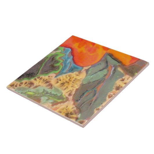 Orange Hibiskus Teil 11 von 12 Fliese (Seite)