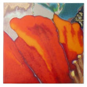 Orange Hibiskus Teil 2 von 12 Fliese (Vorderseite)