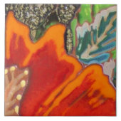 Orange Hibiskus Teil 3 von 12 Fliese (Vorderseite)