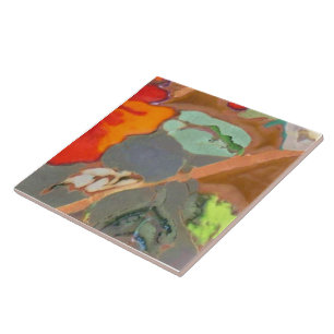 Orange Hibiskus Teil 8 von 12 Fliese