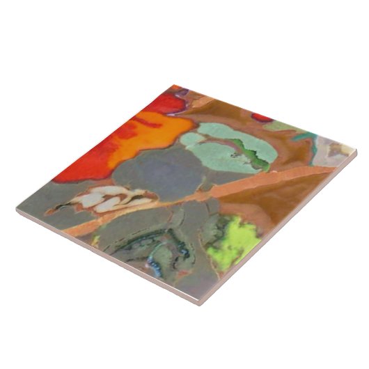 Orange Hibiskus Teil 8 von 12 Fliese (Seite)