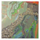 Orange Hibiskus Teil 9 von 12 Fliese (Vorderseite)