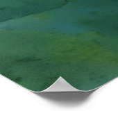 Orange Hibiskus Tropical Blume Floral Art Poster (Ecke)