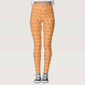 Orange Hibiskus Tropical Hawaiian Blume Island Leggings (Vorderseite)