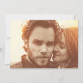 Orange Hibiskus Wedding Save the Date Foto Card (Rückseite)