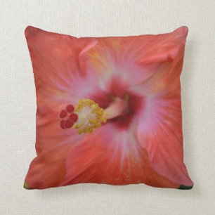 Orange Hibiskusthrow-Kissen Kissen