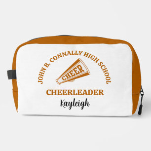 Orange High School Cheerleader Personalisiert Waschbeutel
