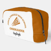 Orange High School Cheerleader Personalisiert Waschbeutel (Rechte Ecke)