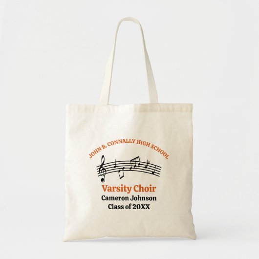 Orange High School Choir individuell anpassbar Tragetasche (Vorne)