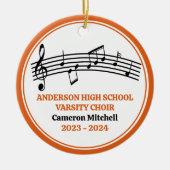 Orange High School Chor Custom Christmas Keramik Ornament (Vorne)