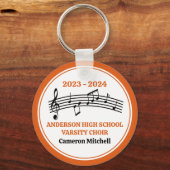 Orange High School Chor Personalisiert Schlüsselanhänger (Rückseite)