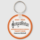 Orange High School Chor Personalisiert Schlüsselanhänger (Rückseite)