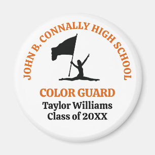 Orange High School Color Guard Personalisiert Magnet