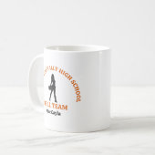 Orange High School Drill Team Tänzerin Personalisi Kaffeetasse (Vorderseite Links)