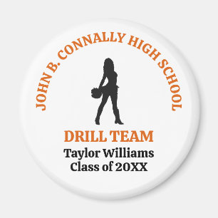 Orange High School Drill-Team-Tänzerin Personalisi Magnet