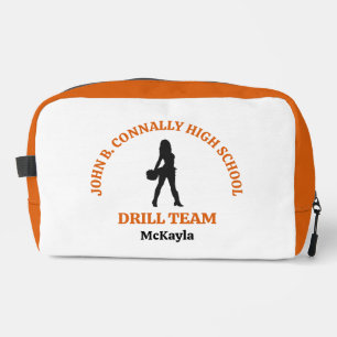 Orange High School Drill-Team-Tänzerin Personalisi Waschbeutel
