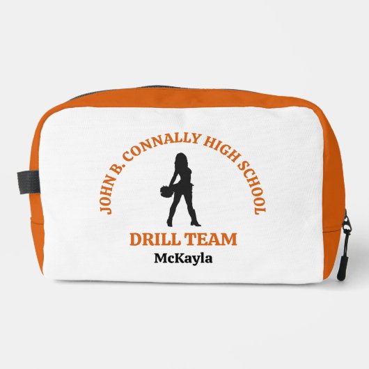 Orange High School Drill-Team-Tänzerin Personalisi Waschbeutel (Vorderseite)